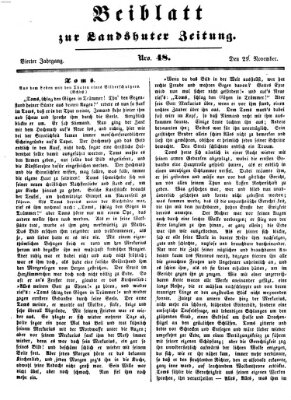 Landshuter Zeitung Montag 29. November 1852