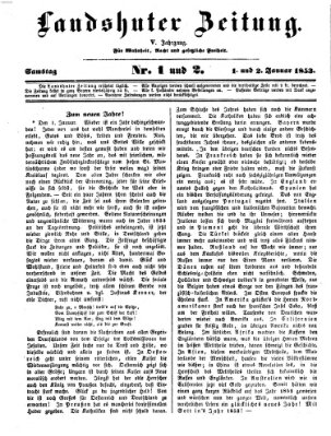 Landshuter Zeitung Sonntag 2. Januar 1853