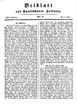 Landshuter Zeitung Montag 3. Januar 1853