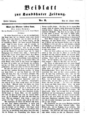 Landshuter Zeitung Montag 10. Januar 1853