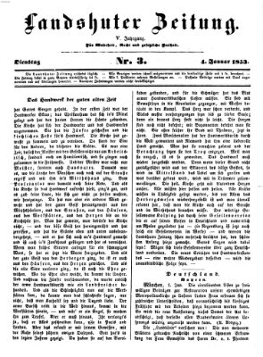 Landshuter Zeitung Dienstag 4. Januar 1853