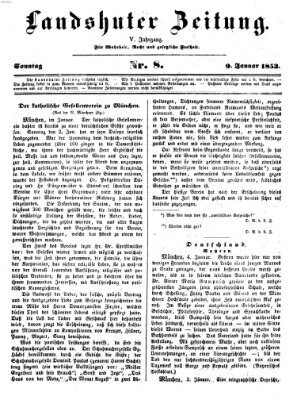 Landshuter Zeitung Sonntag 9. Januar 1853