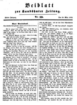 Landshuter Zeitung Dienstag 29. März 1853