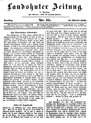 Landshuter Zeitung Dienstag 18. Januar 1853