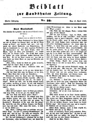 Landshuter Zeitung Montag 18. April 1853