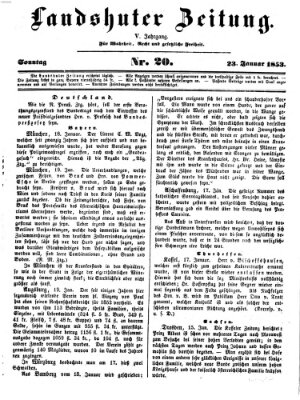 Landshuter Zeitung Sonntag 23. Januar 1853