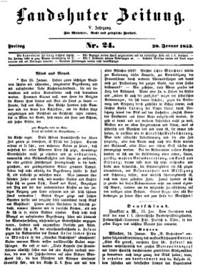 Landshuter Zeitung Freitag 28. Januar 1853