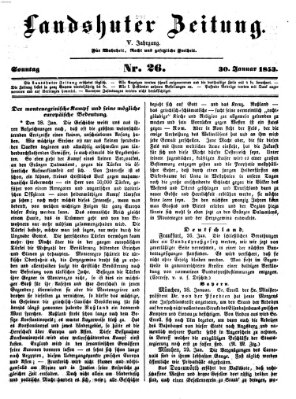 Landshuter Zeitung Sonntag 30. Januar 1853