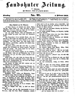 Landshuter Zeitung Dienstag 1. Februar 1853