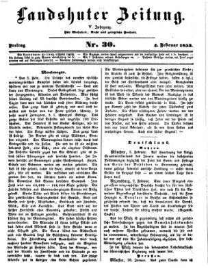 Landshuter Zeitung Freitag 4. Februar 1853