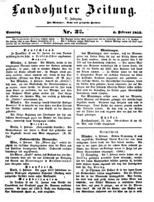 Landshuter Zeitung Sonntag 6. Februar 1853