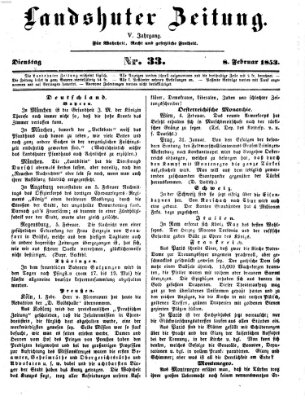 Landshuter Zeitung Dienstag 8. Februar 1853