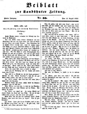 Landshuter Zeitung Montag 15. August 1853