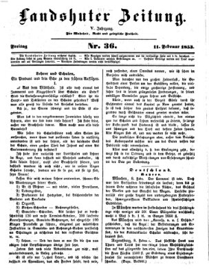 Landshuter Zeitung Freitag 11. Februar 1853