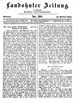 Landshuter Zeitung Sonntag 13. Februar 1853