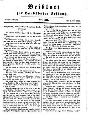 Landshuter Zeitung Montag 3. Oktober 1853