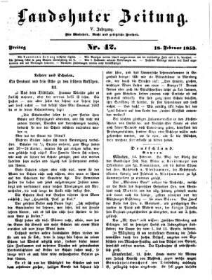 Landshuter Zeitung Freitag 18. Februar 1853