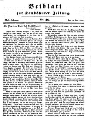 Landshuter Zeitung Montag 14. November 1853