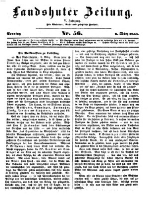 Landshuter Zeitung Sonntag 6. März 1853