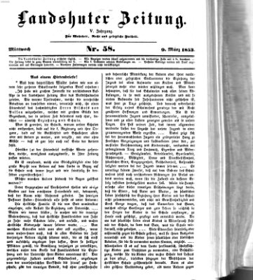 Landshuter Zeitung Mittwoch 9. März 1853