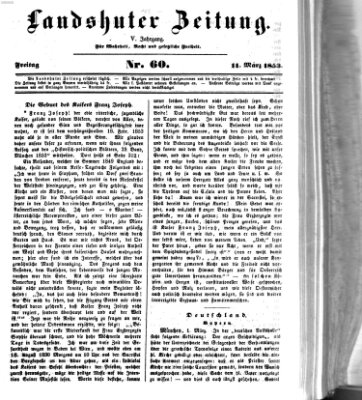 Landshuter Zeitung Freitag 11. März 1853