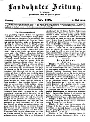 Landshuter Zeitung Sonntag 8. Mai 1853