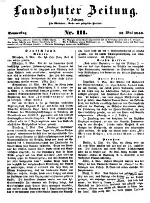 Landshuter Zeitung Donnerstag 12. Mai 1853