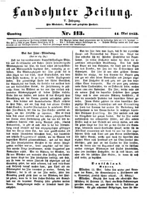 Landshuter Zeitung Samstag 14. Mai 1853