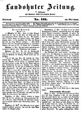 Landshuter Zeitung Mittwoch 18. Mai 1853