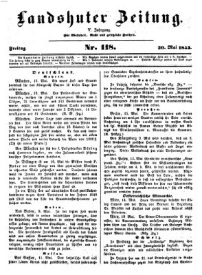 Landshuter Zeitung Freitag 20. Mai 1853