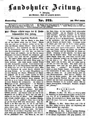 Landshuter Zeitung Donnerstag 26. Mai 1853