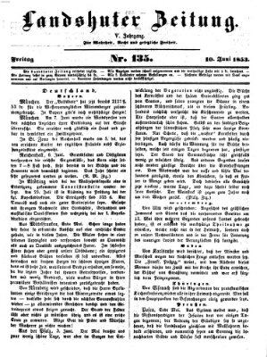 Landshuter Zeitung Freitag 10. Juni 1853