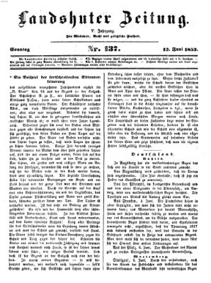 Landshuter Zeitung Sonntag 12. Juni 1853