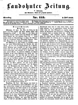 Landshuter Zeitung Samstag 2. Juli 1853