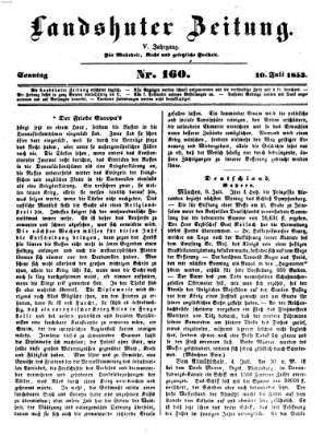 Landshuter Zeitung Sonntag 10. Juli 1853