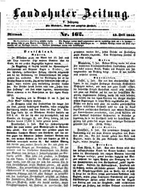 Landshuter Zeitung Mittwoch 13. Juli 1853