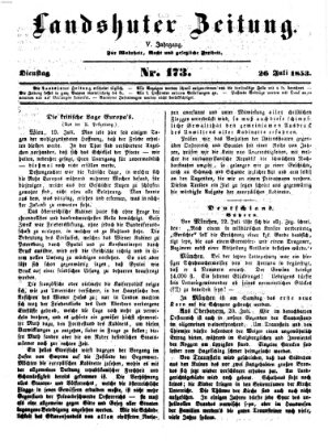 Landshuter Zeitung Dienstag 26. Juli 1853