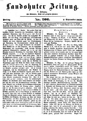 Landshuter Zeitung Freitag 2. September 1853