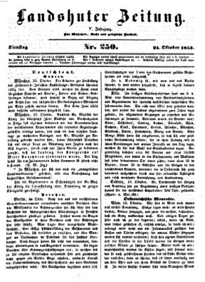 Landshuter Zeitung Dienstag 25. Oktober 1853