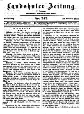 Landshuter Zeitung Donnerstag 27. Oktober 1853