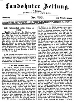 Landshuter Zeitung Sonntag 30. Oktober 1853