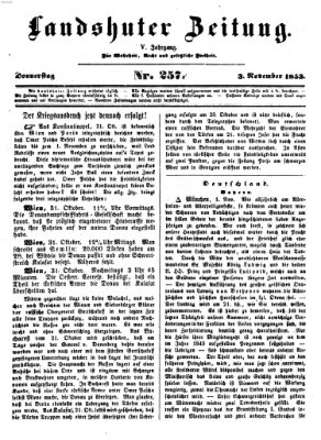 Landshuter Zeitung Donnerstag 3. November 1853