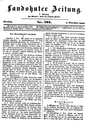 Landshuter Zeitung Dienstag 8. November 1853