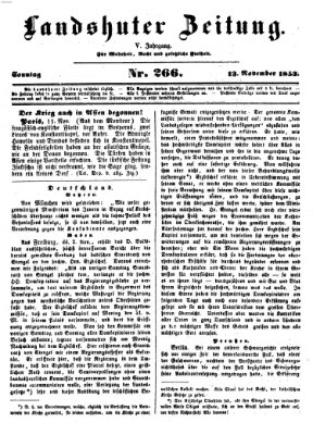 Landshuter Zeitung Sonntag 13. November 1853