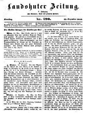 Landshuter Zeitung Dienstag 13. Dezember 1853