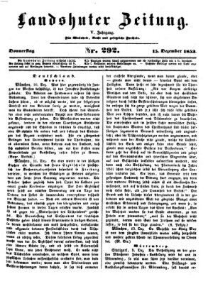 Landshuter Zeitung Donnerstag 15. Dezember 1853