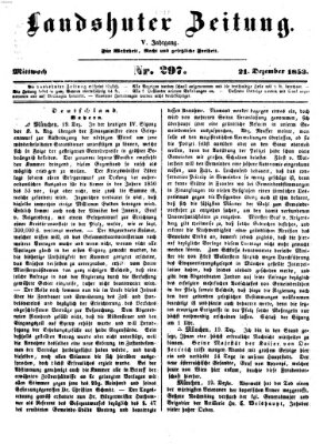 Landshuter Zeitung Mittwoch 21. Dezember 1853