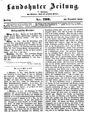 Landshuter Zeitung Freitag 23. Dezember 1853