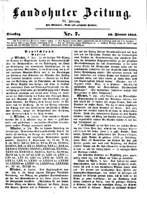 Landshuter Zeitung Dienstag 10. Januar 1854