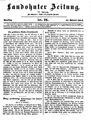 Landshuter Zeitung Samstag 14. Januar 1854